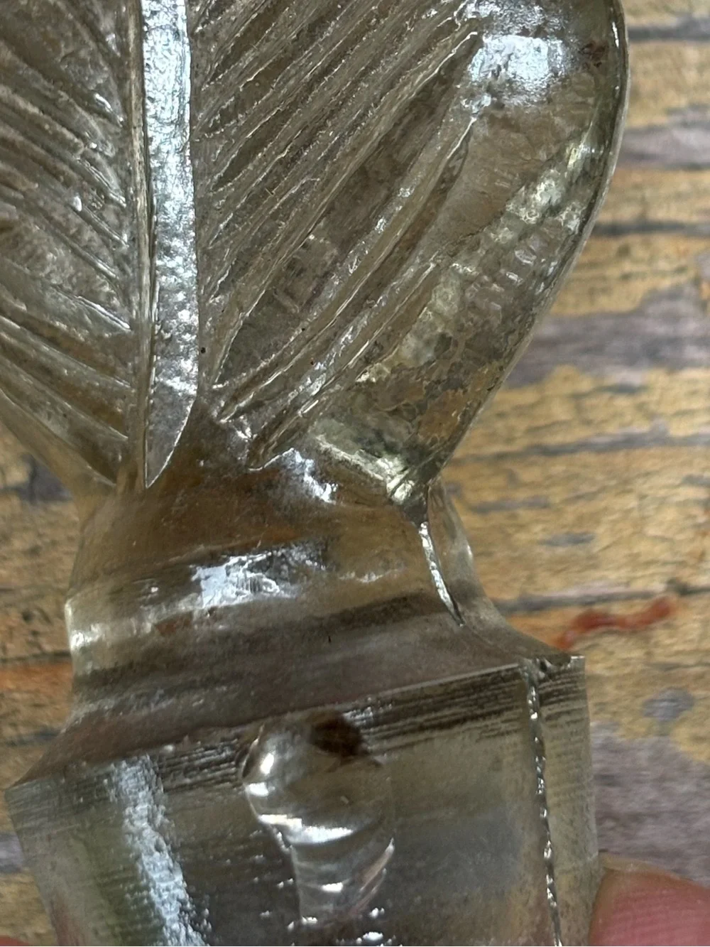 Pottery Barn Mercury Glass Decorative Bottle with Glass Stopper 8 7/8”H